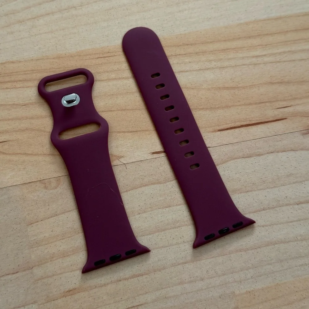 Burgundy Silicone Watch Band